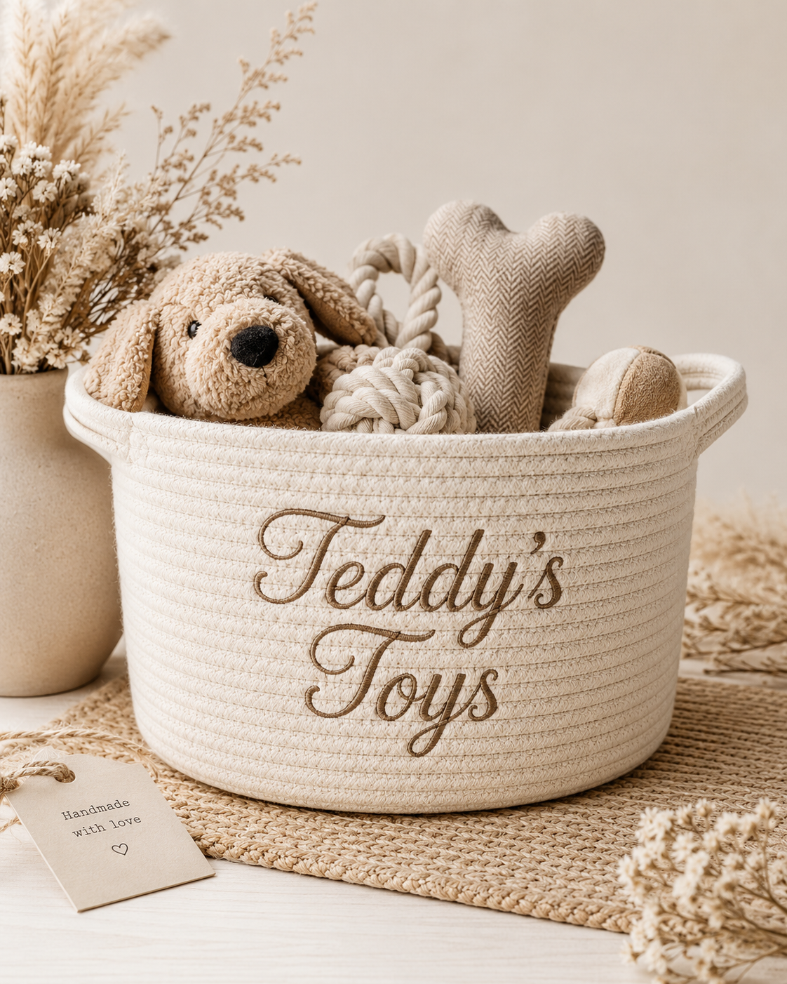 Personalised Dog Toy Basket