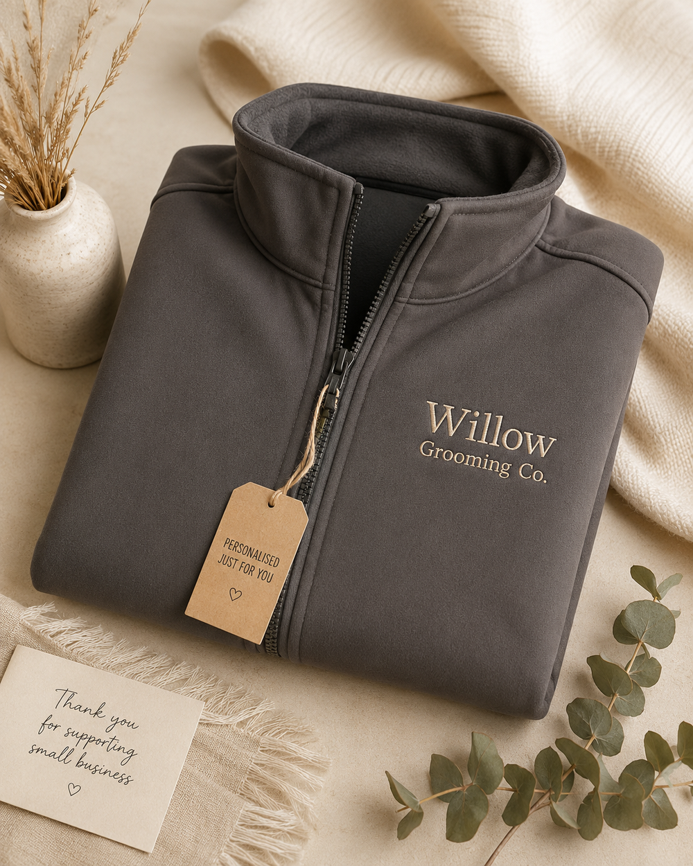 Embroidered Logo Softshell Jacket